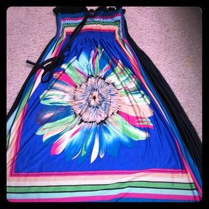 Halter colorful flower dress
